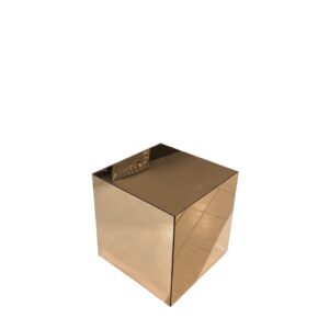 Cube rose Gold Plexi Mirror Tray.