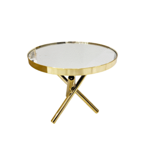 set of 3 gold crossed base tray