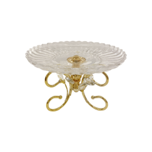 Flat glass plate with a multiple crystal base