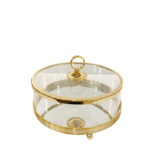 Gold and transparent metal bowl