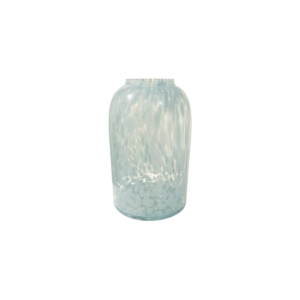 Blue patterned Glass vase
