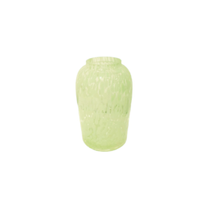 Green patterned Glass vase