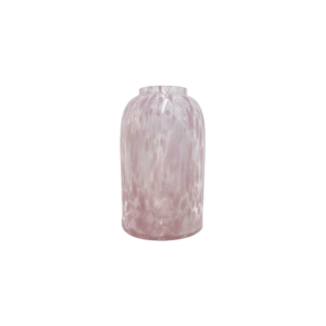 Pink patterned Glass vase