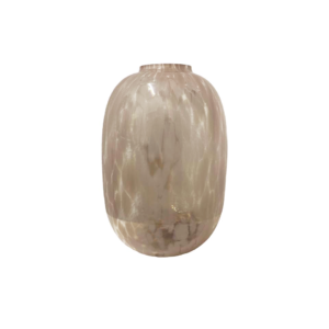 Rounded Brown patterned Glass vase