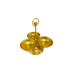 3 Gold bowls with a lid