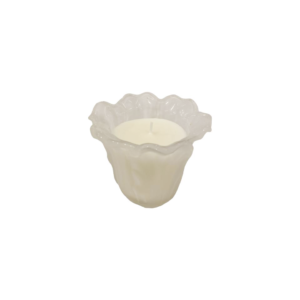 White wavy Flower candle souvenir