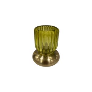 Green Led ribbed glass Metal souvenir