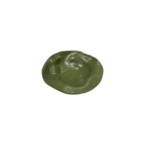 Green Alu Round Shallow Bowl