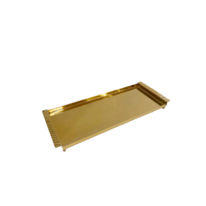 Gold rectangular tray