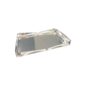 Iron silver plated rectangular tray