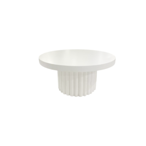 White round wooden stand