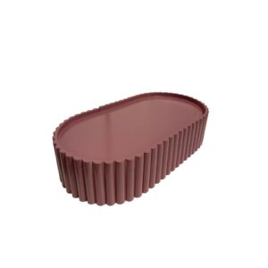 Dark pink Oval Engraved Wood Leveling