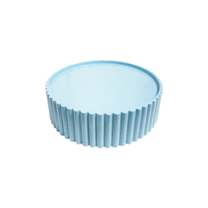 Baby blue Round Engraved Wood Leveling