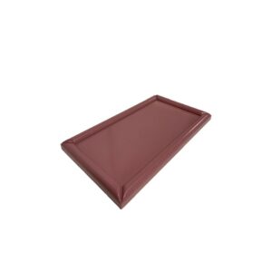 Dark pink wooden display tray